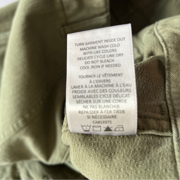 Re/Done NEW military shorts womens 27 olive army green button fly hi rise pocket - Picture 10 of 10